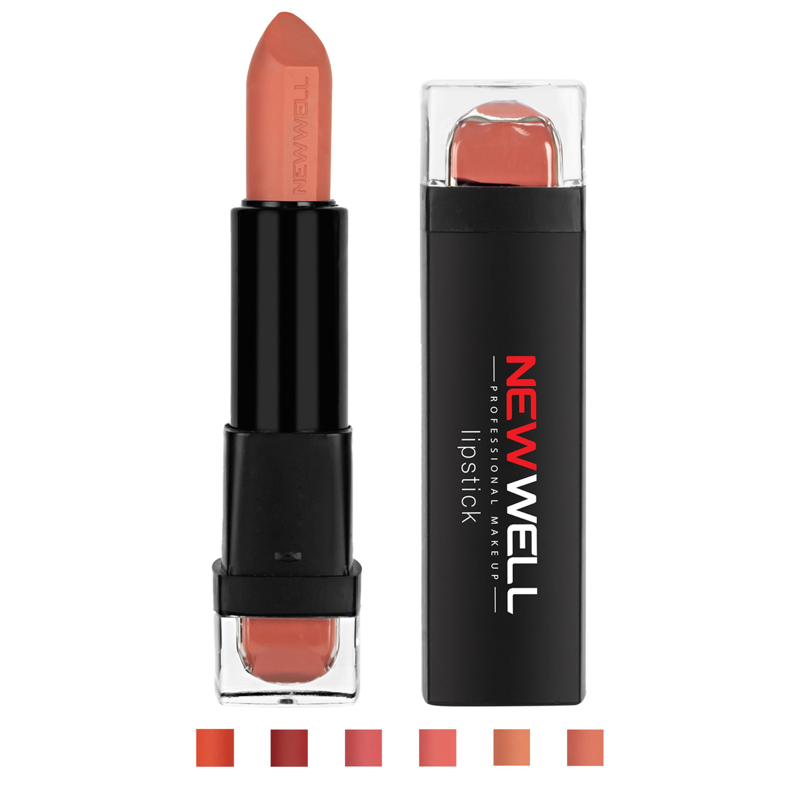 NEW WELL Matte Lipstick - Intense Colours - 24 Hours Long-Lasting Matte Effect - Elegant Lips - Various Colour Shades (02)