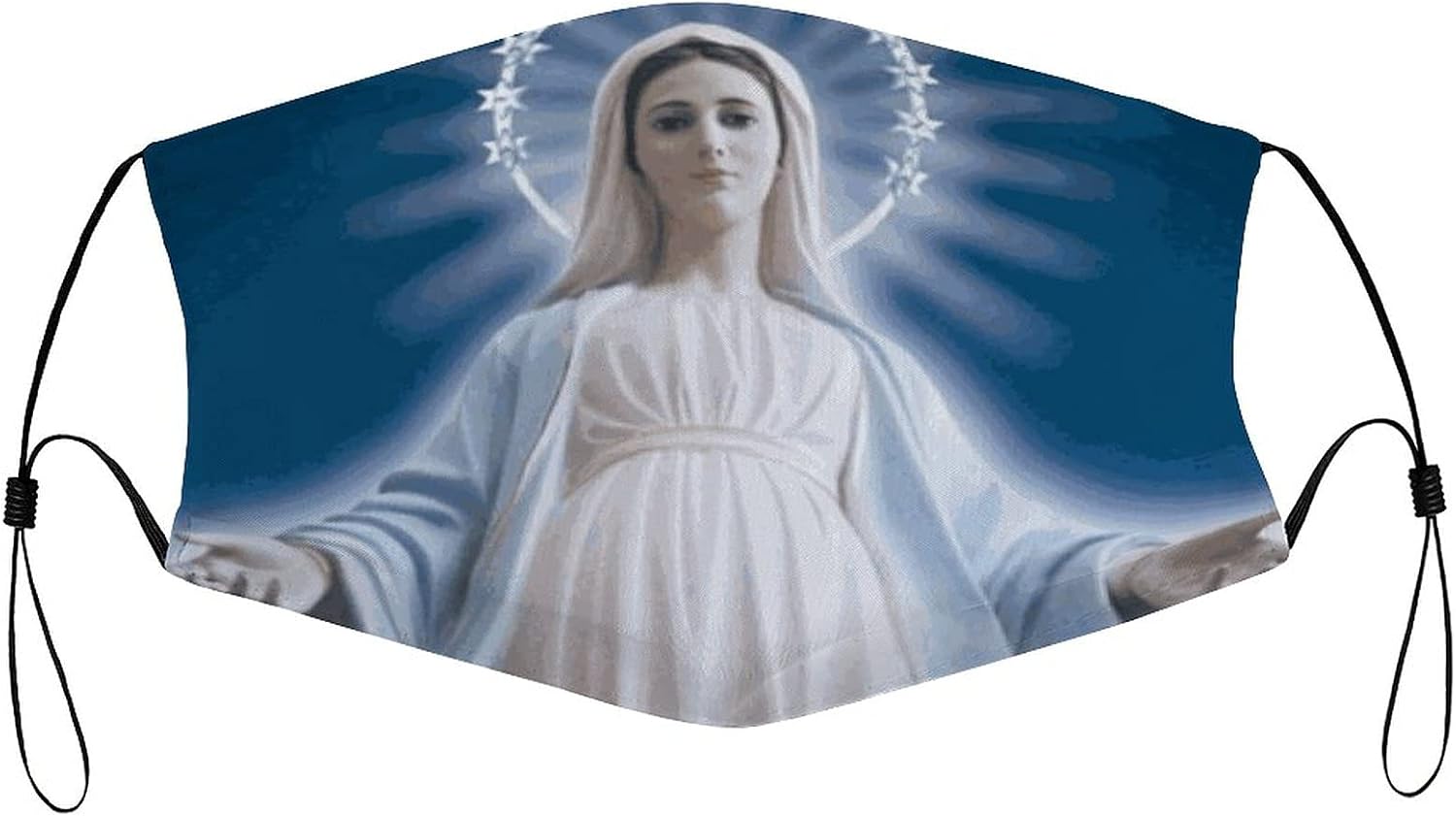 Christian Virgin Mary Face Mask Holy Light Mask Jesus Adjustable