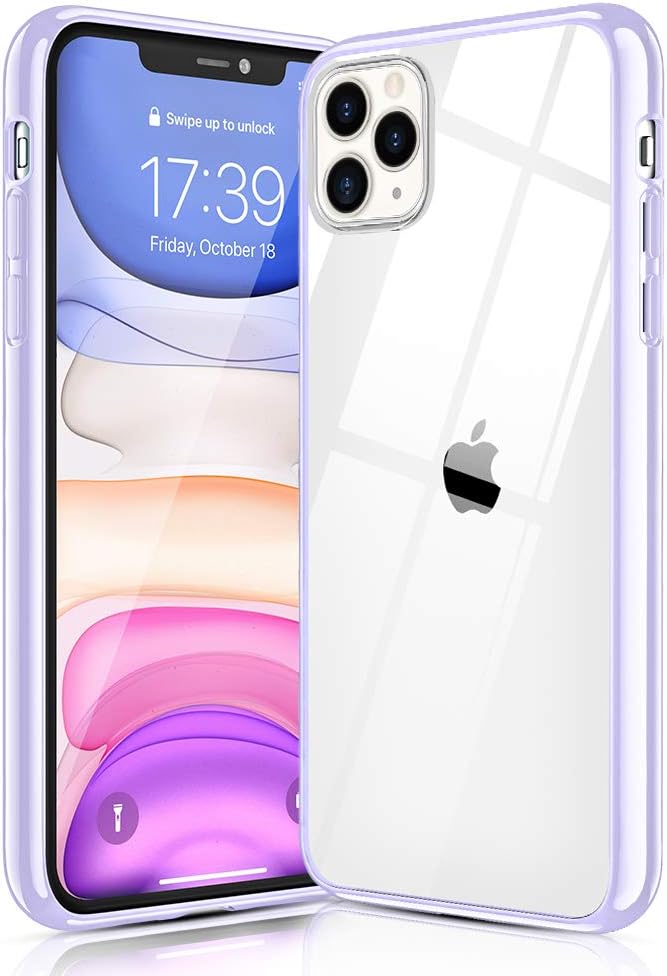 OULUOQI Compatible with iPhone 11 Pro Max Case 2019, Shockproof Clear Case with Hard PC Shield+Soft TPU Bumper Cover Case for iPhone 11 Pro Max 6.5 inch