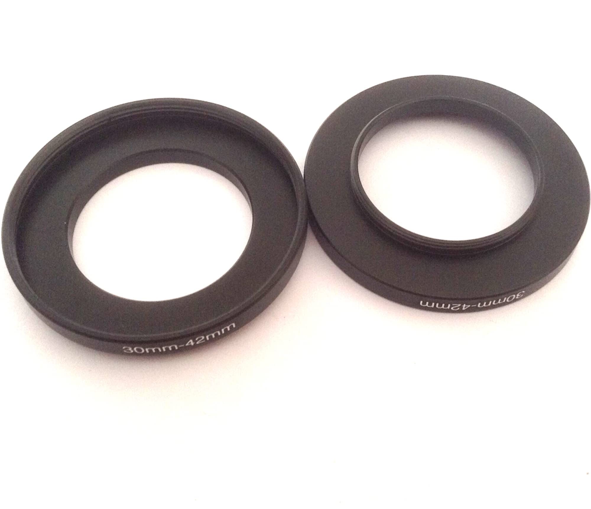 2x Connect 30-42mm Size Step Up Rings D-SLR Digital Video Camera Lens Connector 30mm To 42mm Filter Adapter Circle Screws Photo Picture View 30-42 Focus Photography Parts Accessories