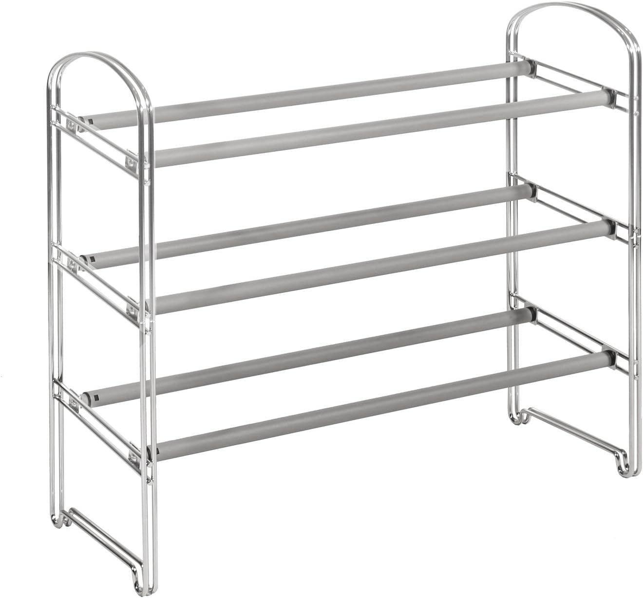 Seville Classics SHE15996B Shoe Rack, 3-Tier Adjustable