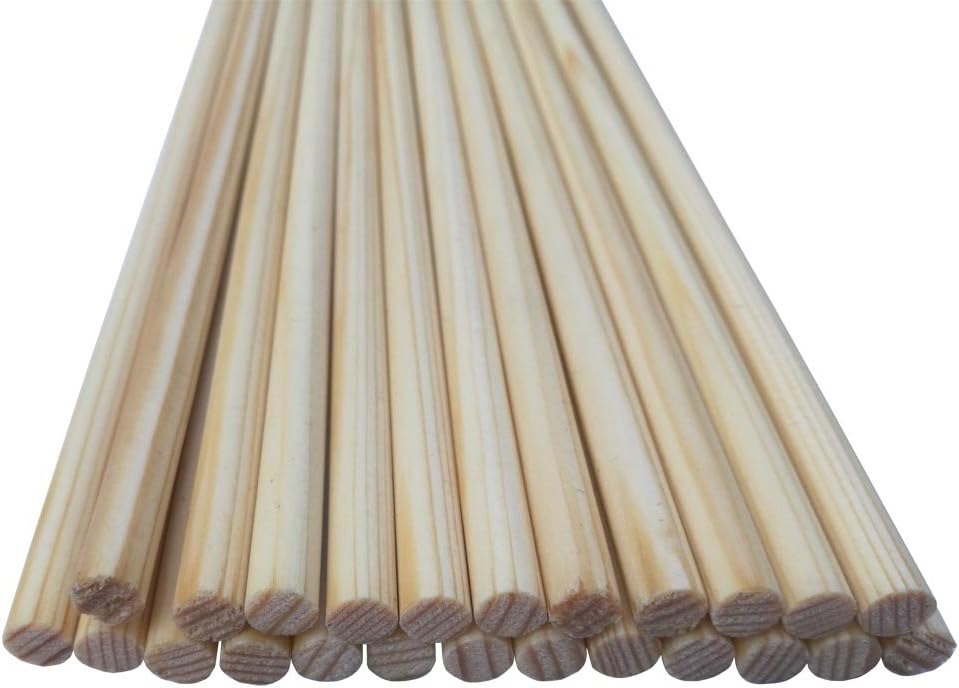 Oulay 24pcs Pine Archery Wooden Arrow Shaft 80cm 30-40# Dia8.5mm No Nock ONLY Wood Shaft