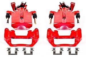 Power Stop Rear S4892 Pair of High-Temp Red Powder Coated Calipers for Chevrolet Cobalt, Chevrolet HHR, Chevrolet Malibu, Pontiac G5, Pontiac G6, Saturn Aura, Saturn Ion [Model Specific]