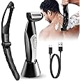 Multi Fuctional Chest Back Shavers for Men, Wet Dry Use Back Razor, Extreme Reach Removable Handle Power Burst Manscaped Shavers