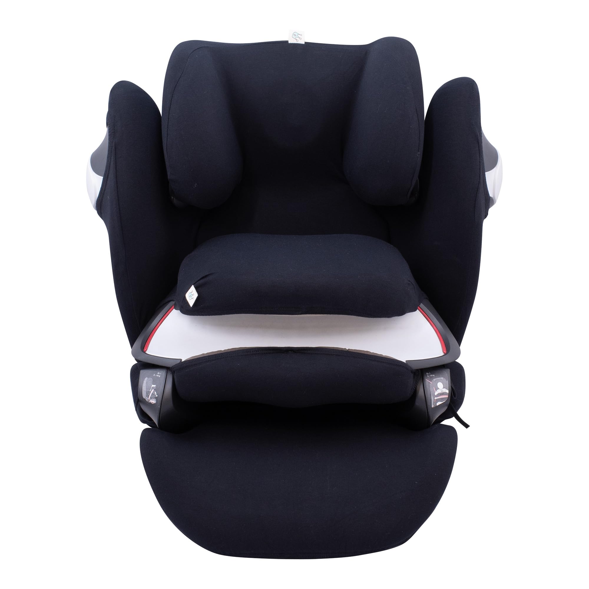 JYOKO KIDS Funda de algodón para silla de coche compatible con Cybex Pallas M - S Fix y Pallas B - Fix (Black Series)