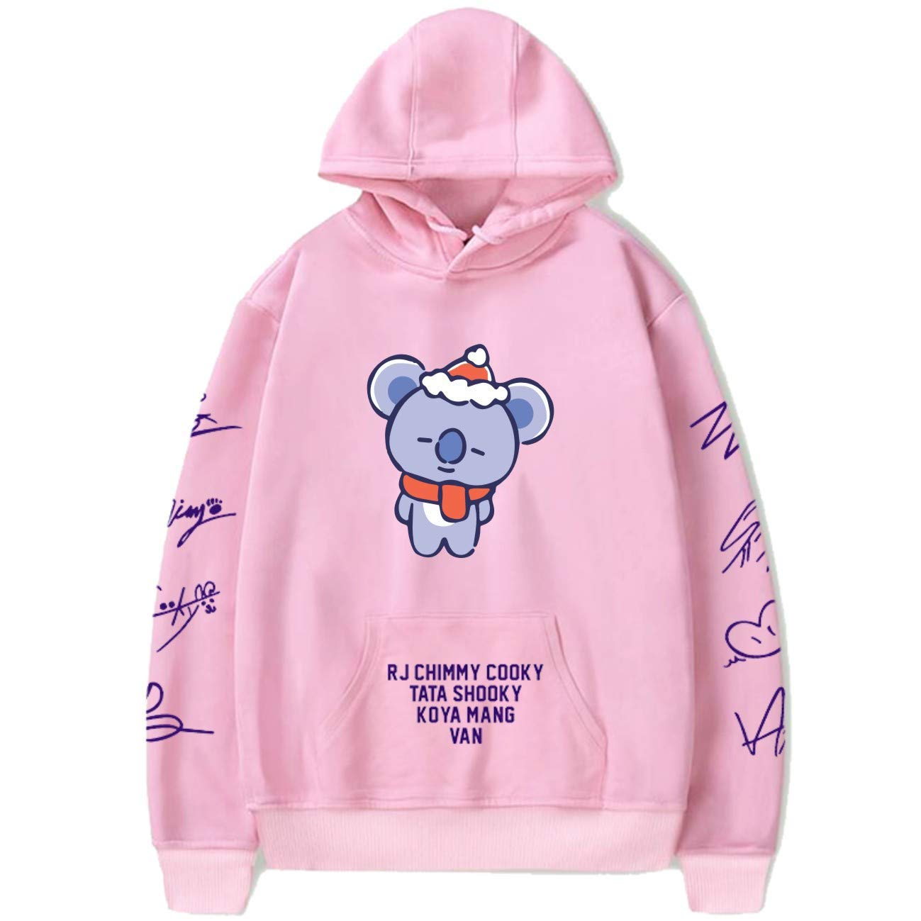 Bts Bt21 Hoodies Sweatshirt Q Characters Print Hoodies Long Sleeve