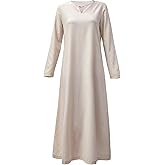 PROCOS Women's Medieval Underdress Linen Tunic Dress Peasant Dress Costumes