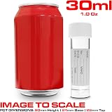 RE-GEN 30ml Clear Plastic Liquid Pots Screw Top Lids Identification Label view 5