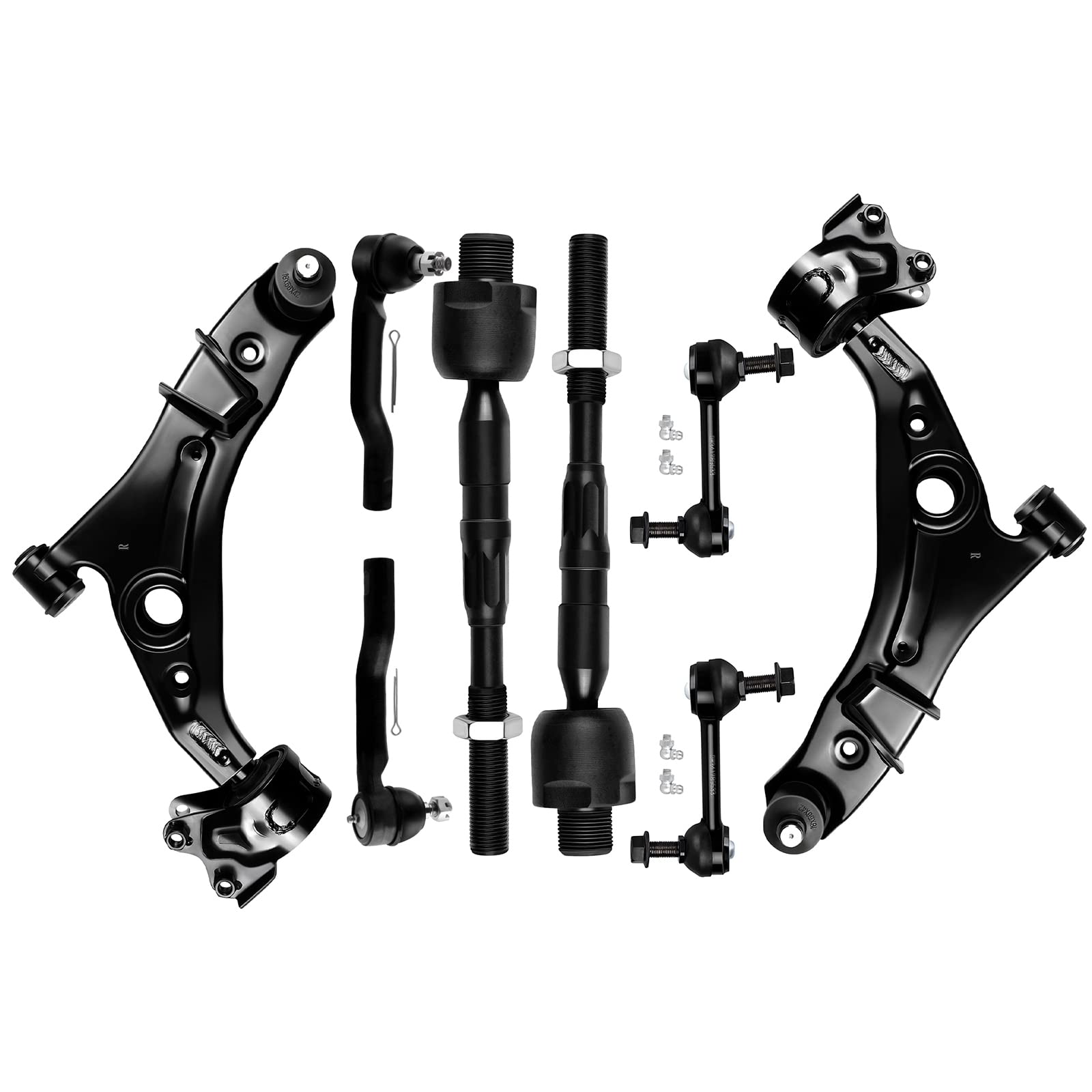 Photo 1 of *HEAVY* 8-PC SET Suspension Control Arm Kit Fit 2007-2014 for Ford Edge for Lincoln MKX Front Lower Control Arm And Ball Joint Sway Bar End Link Inner Outer Tie Rod End