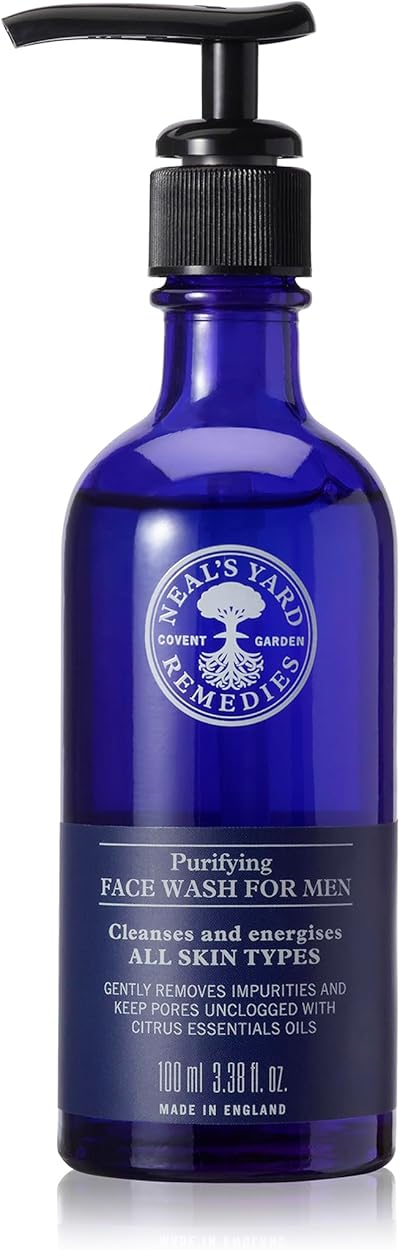 Neal's Yard Remedies Mens Purifying Face Wash Daily Cleanser 100ml Vegan