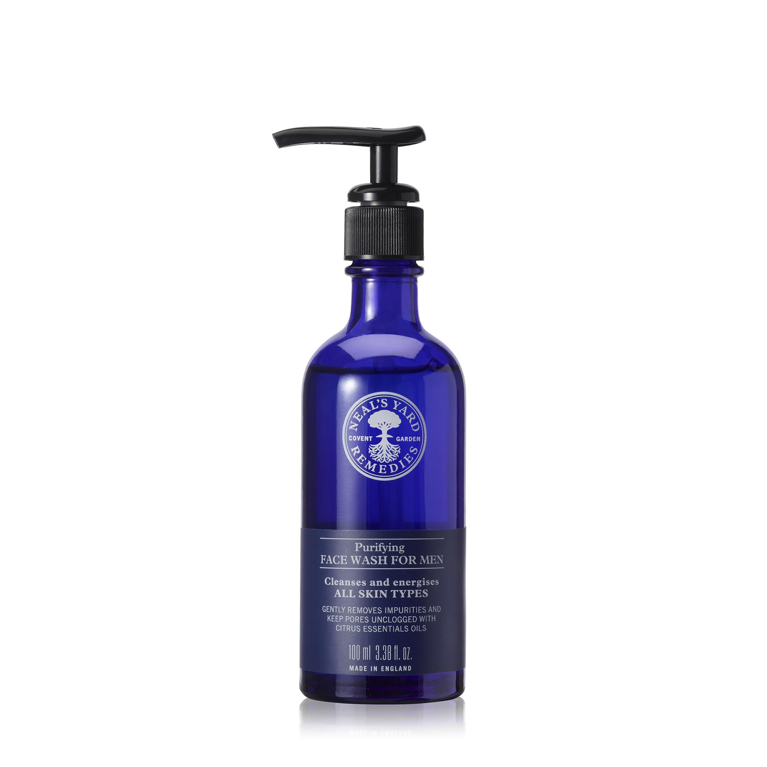 Neal's Yard Remedies Mens Purifying Face Wash, Daily Cleanser, Suitable For All Skin Types, Vegan & Cruelty-Free,100ml