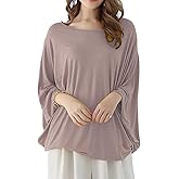 Ckikiou Cute Summer Batwing T-Shirts for Women Oversized Crewneck Short Sleeve Soft Flowy Tee Shirt Top