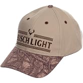Calhoun Busch Light Camo Brim Hat &ndash; Officially Licensed Adjustable Baseball Cap for Men &amp; Women | Tan and Brown Hunting Design