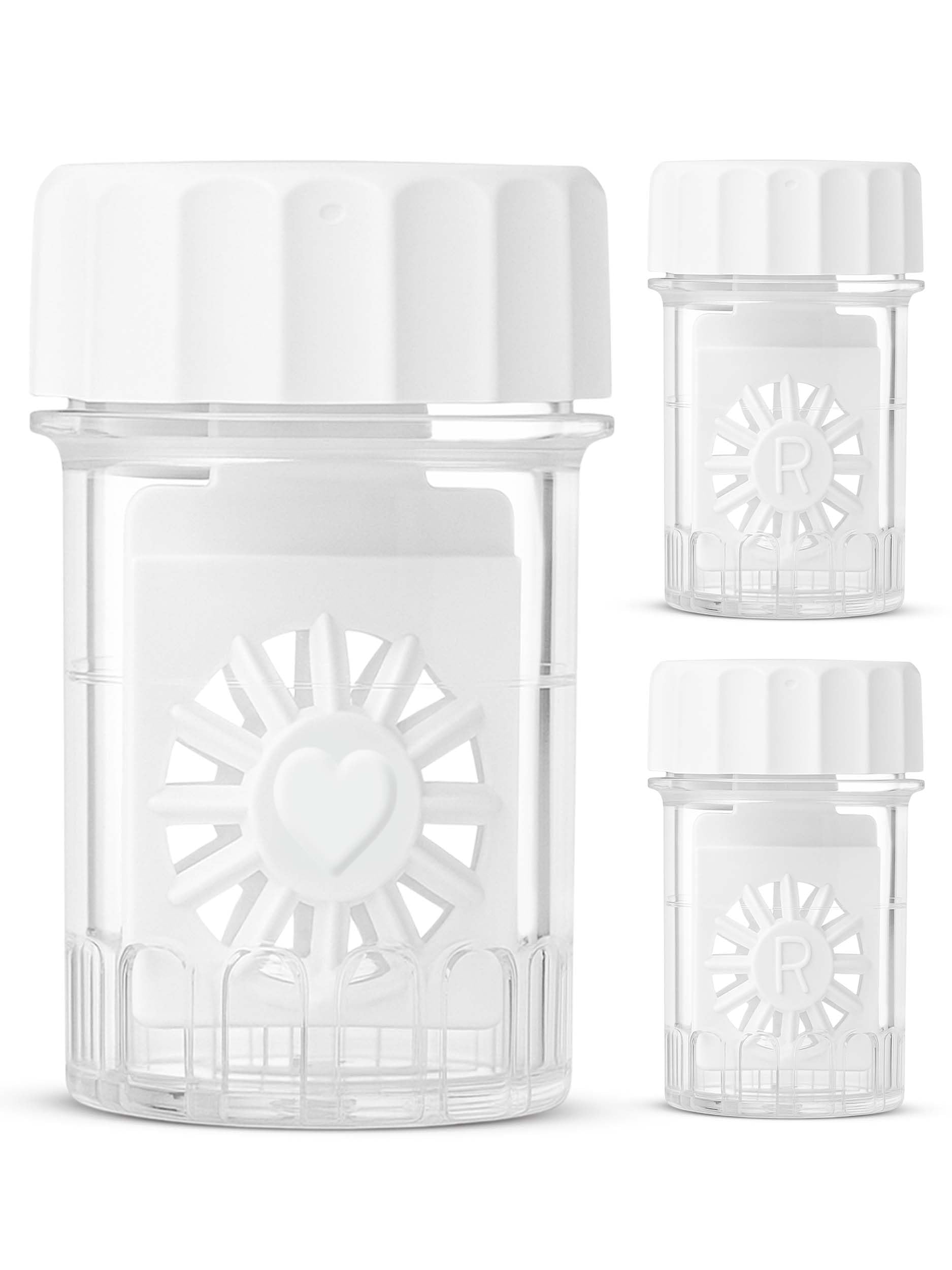 SPORTS WORLD VISION 3PCs Contact Lens Cases, Lens Cleaning Container for Multipurpose Contact Lens Solution Except of Peroxide, Plastic Lens Washer Case for Eye Lens Care