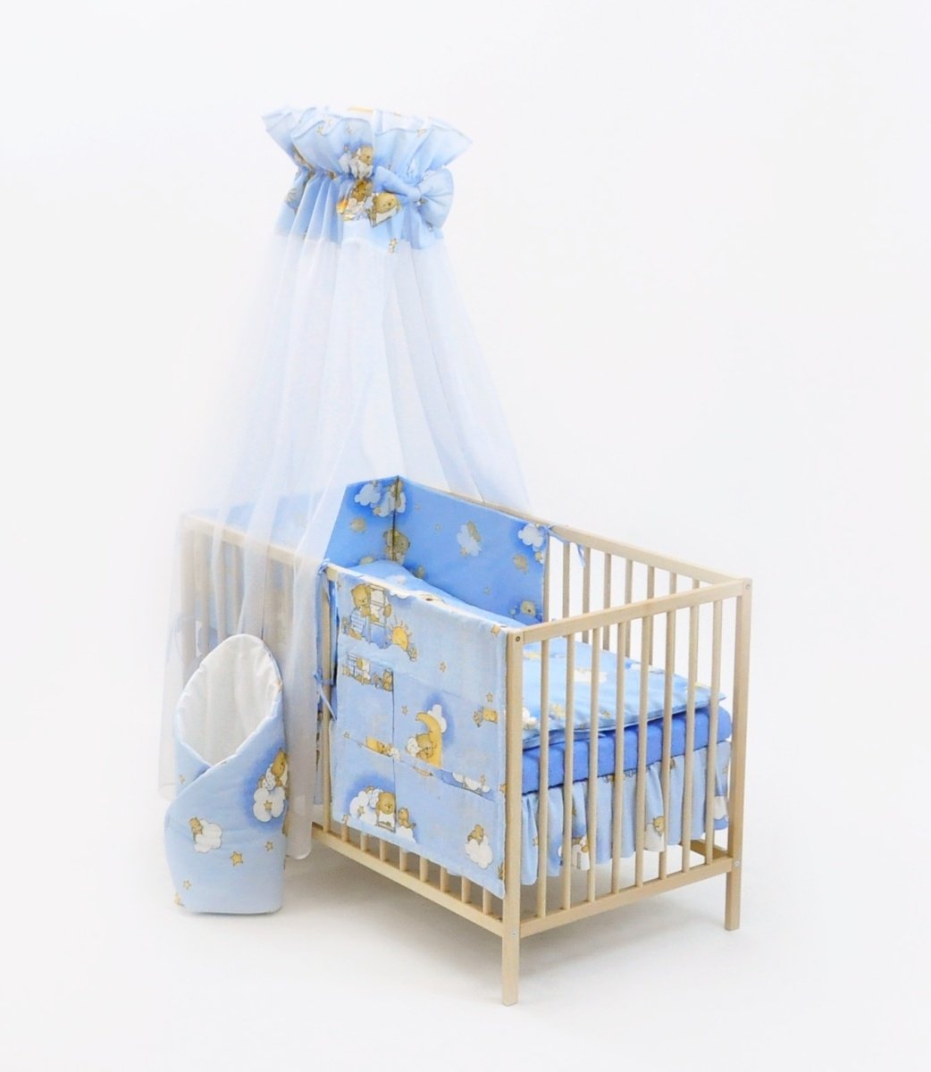 Ensemble Set Complet 13 Pieces Parure De Lit Literie Pour Bebe 70x140 Dessin Brebis Et Trefles Bleu Lit Kits D Accessoires De Lits Matelas Et Linge De Lit Dwteam In