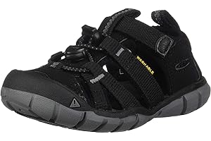 KEEN Seacamp 2 CNX Closed Toe Sandals, Black/Steel Grey, 13 US Unisex Little Kid
