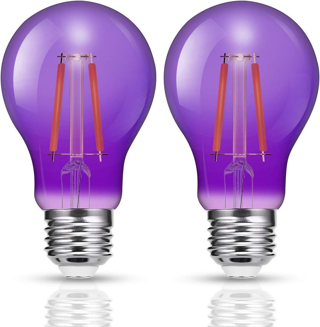 LED Filament Light Bulb, Halloween Decoration, Vintage A60 E27 Edison