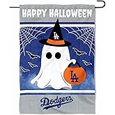 Los Angeles Dodgers Happy Halloween Double Sided Garden Flag