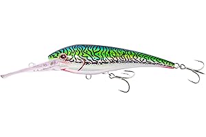 Nomad Design DTX Minnow with Patented Autotune System - Distressed Baitfish Swimming Action, BKK Diablo