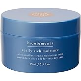 Bioelements Really Rich Moisture - 2.5 fl oz - Ultra Emollient Cream Facial Moisturizer for Very Dry Skin - Vegan, Gluten Free - Never Tested on Animals