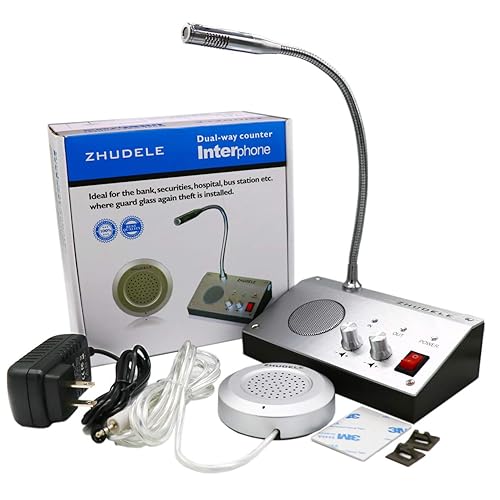 Higoo ZDL-9908 Bank/Office/Store/Station Counter Window Intercom System ...