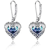 Horse/Dragon/Wolf Earrings for Women 925 Sterling Silver Celtic Knot Horse/Dragon/Wolf Earrings with Crystal Animal Jewelry Gifts for Women Girls