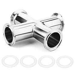 TAISHER 1PCS 304 Stainless Steel 1.5" Tube OD 4 Way