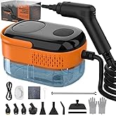 Koutop Steam Cleaner for Home & Car-Portable Handheld Steamer for Cleaning with 3-Level Handle, 15s Heat-Up, Large Tank, 16 Accessories - Clean Grease, Grout, Tile, Floor, Couch, Dirt, Furniture