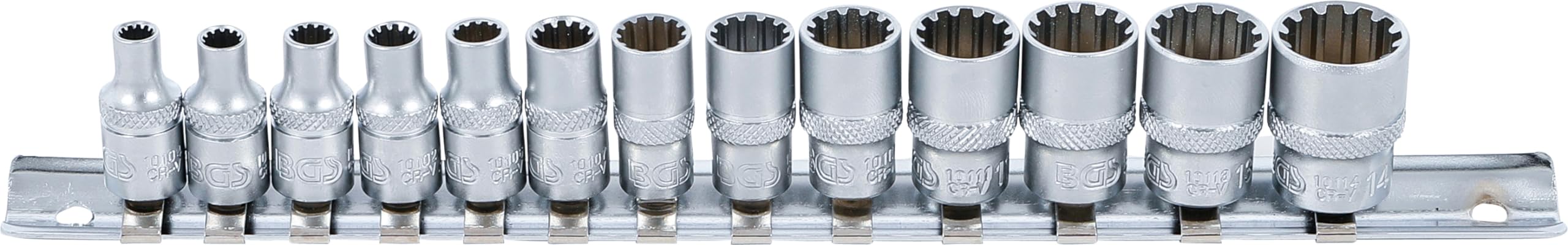 BGS 2150 | Socket Set, Gear Lock | 6.3 mm (1/4") Drive | 13 pcs.