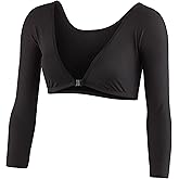 Sleevey Wonders Women’s 3/4 Length Slip-On Jersey Sleeves – Sheer Reversible Arm Cover Up, Cooling Shrug Bolero for Dresses