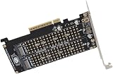 ASHATA Dual Bay PCIe to NVMe Expansion Card for M.2 SSDs - X8 M Key view 9