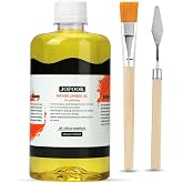 JOFOOK Refined Linseed Oil 550ml &ndash; Thinner Medium for Oil Painting &amp; Art
