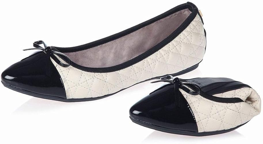 Amazon Butterfly Twists Holly ロンドン生まれの折り畳めるシューズ パンプス 折りたためる コンパクト ソフトゴムギャザー クリーム B 39 24 24 5cm パンプス