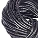 PandaHall Elite 1 Roll 3 mm Cowhide Round Leather Cords for Bracelet Neckacle Beading Jewelry Making 10 Meter / 11 Yard Black