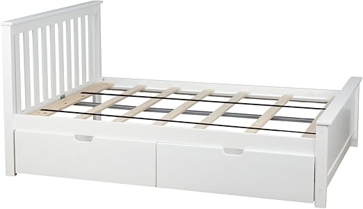 Amazon Com Max Lily Solid Wood Full Size Bed With Under Bed