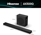 Hisense AX3120Q 3.1.2 Channel Soundbar Dolby Atmos DTS:X 6.5" Subwoofer view 3
