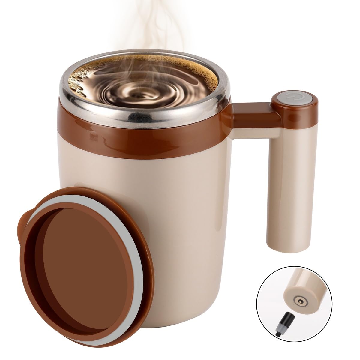 Photo 1 of *USED*
KittBabby Self stirring coffee mug,Rechargeable Auto Magnetic Stirring Coffee Cup,Brown Stainless Steel Waterproof Automatic Mixing Mug for Milk and Cocoa in Office Kitchen Travel,14 oz Coffee Mug