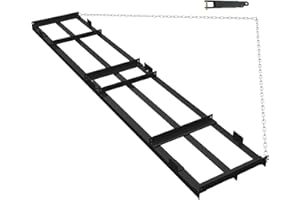 Joankaren 4 Ft Heavy Duty Tow Behind Drag Harrow – Adjustable Bars & 72" Chain, Driveway Grader & Landscape Rake for ATV, UTV