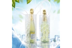 ICEPAC (2pcs) Wine Cooler Bottle Bag, Wine Chiller Bag, Rapid Ice Wine Cooler Plastic Beer Bag Outdoor