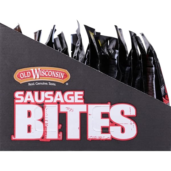 OLD WISCONSIN HOT & SPICY SAUSAGE SNACK BITES, NATURALLY SMOKED, READY TO EAT, HIGH PROTEIN, LOW CARB, KETO, GLUTEN FREE, 4 OUNCE RESEALABLE PACKAGE