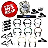 Bodylastics STRONG MAN, Stackable Resistance Bands Sets - These top notch Home and Travel Gyms include Our Best Quality ANTI-SNAP exercise tubes, heavy Duty Components: Anchors/Handles/Ankle Straps, and exercise training resources.