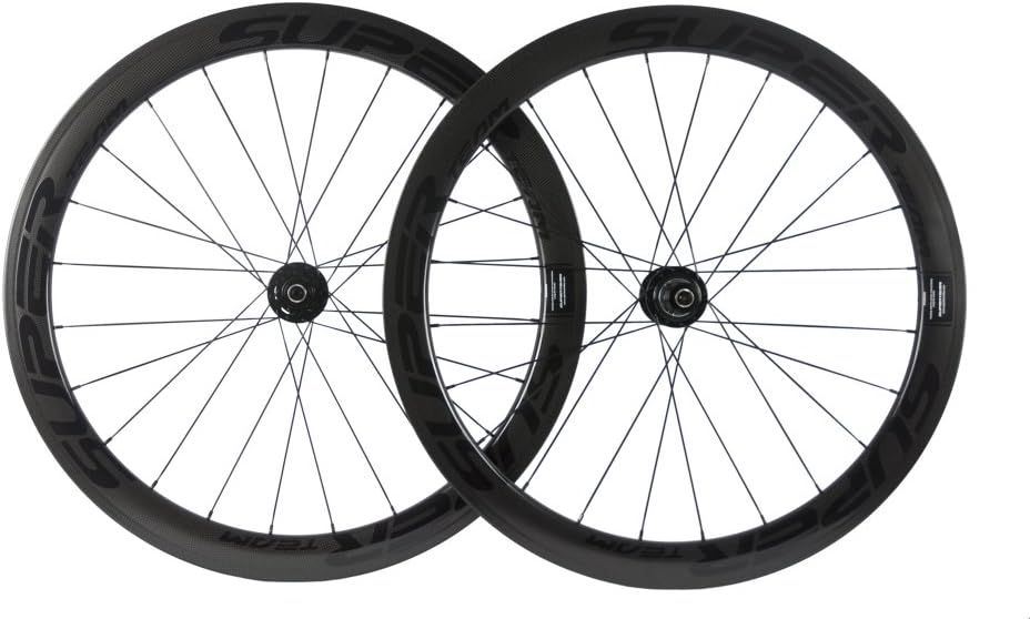 SUPERTEAM Carbon Clincher Disc Brake Wheel,700c Six Bolt Road Wheel