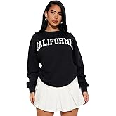 Charyeah Crewneck Sweatshirt for Women Casual Graphic Sweatshirt Pullover Long Sleeve Fleece Tops