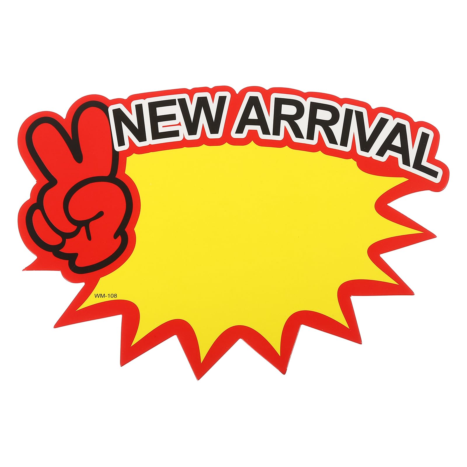 PATIKIL 80pcs Star Burst Signs, 7x5.5in Blank Star Burst Signs Price Tag Stickers Pricing Tags Fluorescent Neon Paper for Sign Retail Store Vehicle, Arrival