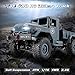 Graces Dawn Remote Control Car, Terrain RC Cars, Electric Remote Control Off Road Military Truck, 1/16 2.4G 4WD Off-Road RC Military Truck Rock Crawler Army Car (Gray)