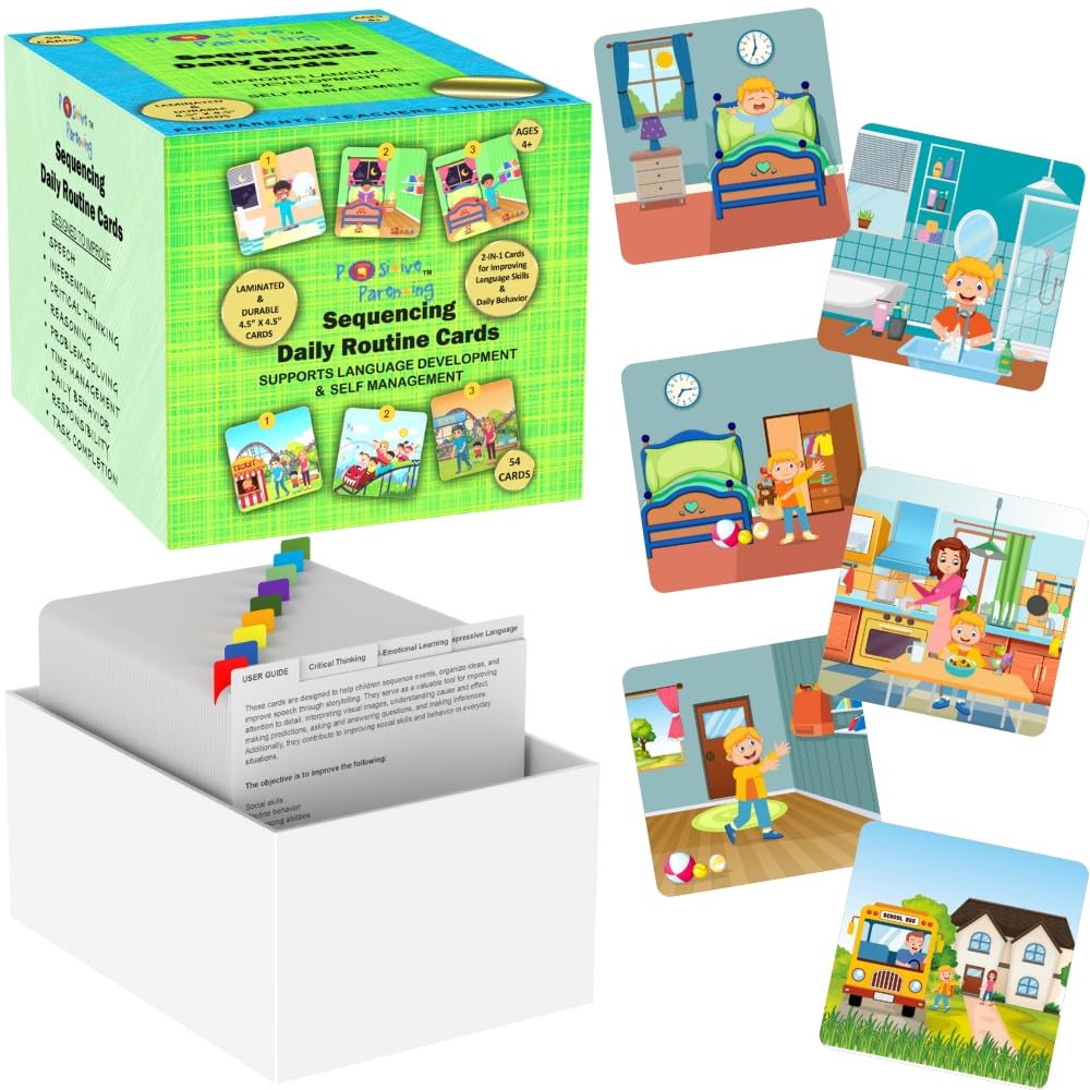 Photo 1 of Sequence for Kids Daily Routine Cards Speech Therapy Material Social Development and Sentence Building for Kids ABA Therapy Material Speech Therapy Game English Language Bilingual Learners ESL