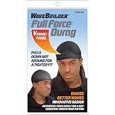 WaveBuilder Full Force Durag, V-Front Panel, Black