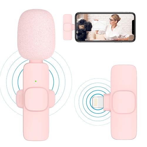 SYNCO Microfono lavalier senza fili per iPhone, P1SL 2.4Ghz Microfono Lavalier Wireless con