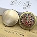VintageBee Vintage Makeup Mirror Folding Pocket Mirror Round Compact Mirror Double-sided Hand Mirrors Mother's Day gift (D)