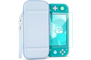 TNP Carrying Case for Nintendo Switch Lite, Light Blue - Kawaii Cute Portable Travel Case, Protective Storage Carry Bag for G